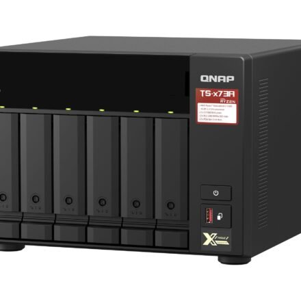 QNAP QNAP | 6-Bay QTS and QuTS hero NAS | TS-673A-8G | Up to 6 HDD/SSD Hot-Swap | AMD Ryzen | Ryzen V1500B Quad-Core | Processor frequency 2.2 GHz | 8 GB | DDR4 TS-673A-8G