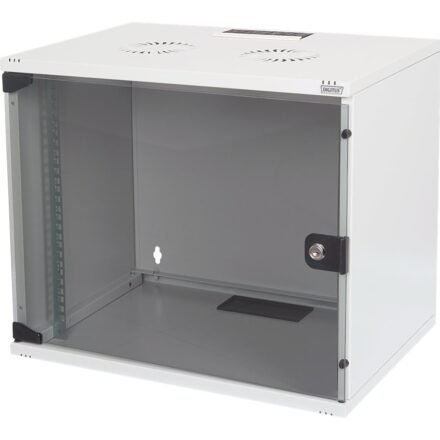 Digitus Digitus | 7U wall mounting cabinet | DN-19 07U-S-1 | Grey | Safety class rating IP20. Lockable safety-glass door. 200° door opening angle. Front door: Glass door, single opening. Unmounted 370x540x400 mm DN-19 07U-S-1