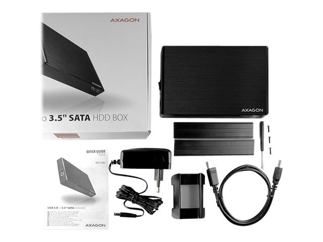 AXAGON AXAGON | Compact aluminum USB 3.2 Gen 1 external box SATA intended for 3.5" HDD | EE35-XA3 EE35-XA3