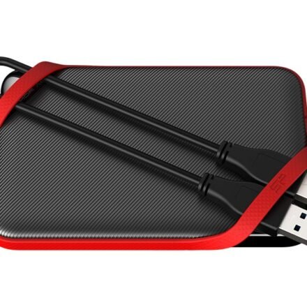 Silicon Power Portable Hard Drive | ARMOR A62 | 1000 GB | USB 3.2 Gen1 | Black/Red SP010TBPHD62SS3K