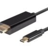 Lanberg Lanberg USB-C to HDMI Cable, 1 m 4K/60Hz, Black | Lanberg | USB-C to HDMI Cable | CA-CMHD-10CU-0010-BK | 1 m CA-CMHD-10CU-0010-BK