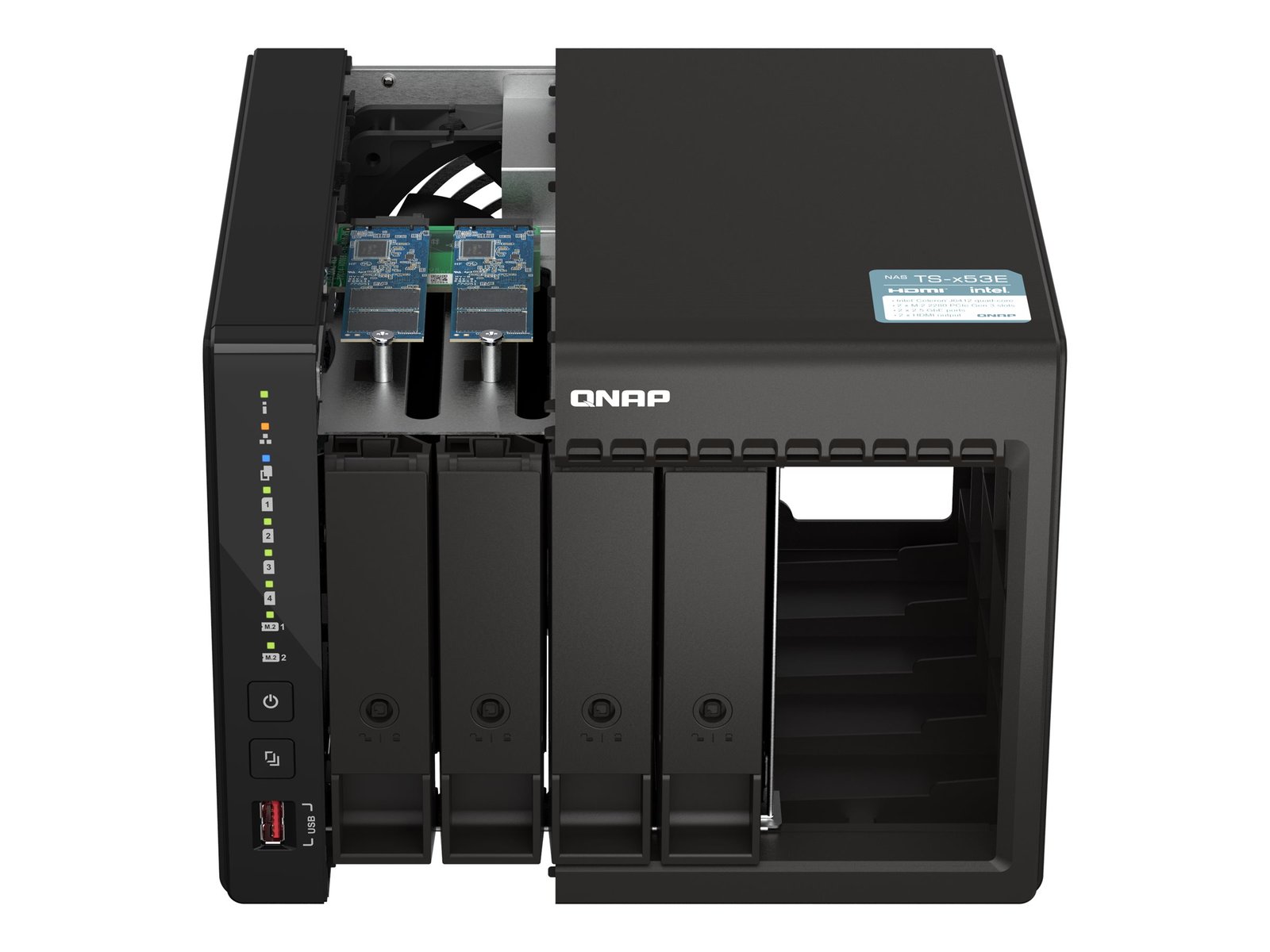 QNAP QNAP | 4-Bay desktop NAS | TS-453E-8G | Up to 4 HDD/SSD Hot-Swap | Intel Celeron | J6412 Quad-Core | Processor frequency 2.6 GHz | 8 GB TS-453E-8G