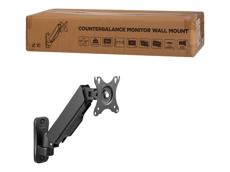 Logilink Logilink | Wall mount | Tilt, swivel, rotate | 17-32 " | Maximum weight (capacity) 9 kg | Black BP0144