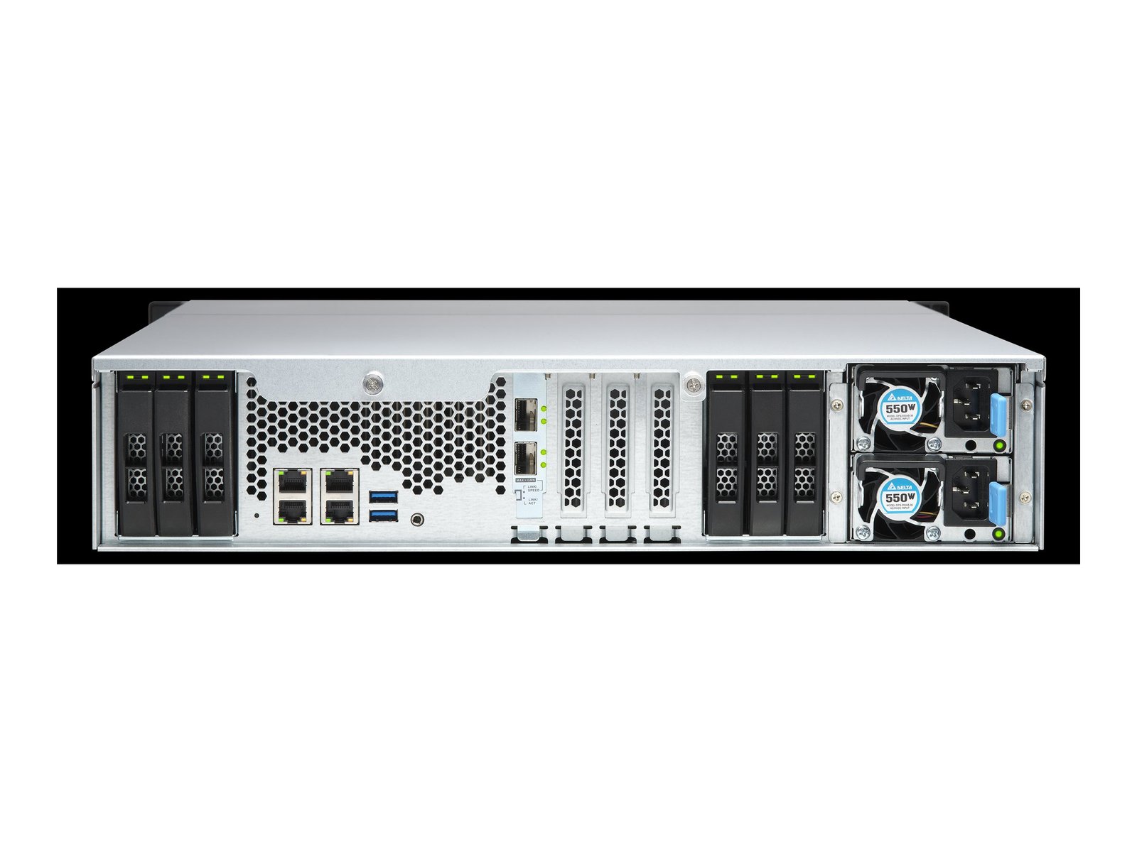 QNAP QNAP | 18-Bay 2U NAS | TS-h1886XU-RP-R2-D1622-32G | Up to 18 HDD/SSD Hot-Swap | Intel Xeon | Xeon D-1622 Quad-Core | Processor frequency 2.6 GHz | 32 GB | DDR4 TS-h1886XU-RP-R2-D1622-32G