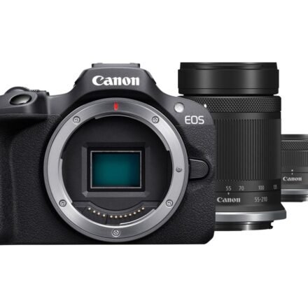 Canon Canon | EOS R100 Mirrorless Camera + RF-S 18-45mm IS STM Lens + RF-S 55-210mm IS STM Lens | Megapixel 24.1 MP | Image stabilizer | ISO sensitivity (max) 256000 | Wi-Fi | Video recording | Manual | CMOS | Black 6052C023