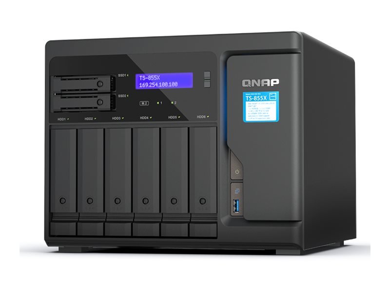 QNAP QNAP | 8-Bay desktop NAS | TS-855X-8G | Intel Atom | C5125 8-core | Processor frequency 2.8 GHz | 8 GB TS-855X-8G