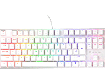 Genesis Genesis THOR 303 | Mechanical Gaming Keyboard | Wired | US | White | USB Type-A | Outemu Peach Silent NKG-2063