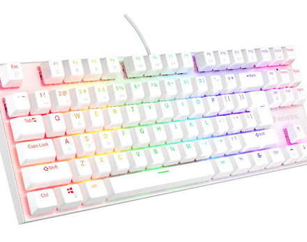 Genesis Genesis THOR 303 | Mechanical Gaming Keyboard | Wired | US | White | USB Type-A | Outemu Peach Silent NKG-2063