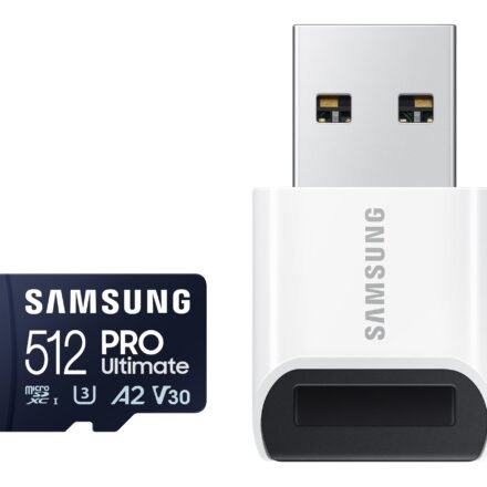 Samsung Samsung | MicroSD Card with Card Reader | PRO Ultimate | 512 GB | microSDXC Memory Card | Flash memory class U3, V30, A2 MB-MY512SB/WW