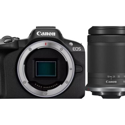 Canon Canon | EOS R50 - digital camera RF-S 18-150mm F3.5-6.3 IS STM lens | Megapixel 24.2 MP | ISO sensitivity (max) ISO 51200 | Wi-Fi | Automatic, manual | CMOS | Black 5811C096