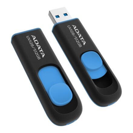 ADATA ADATA | USB Flash Drive | UV128 | 512 GB | USB 3.2 Gen1 | Black/Blue AUV128-512G-RBE