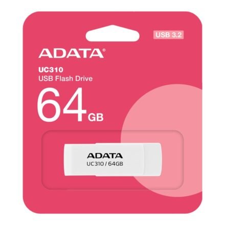ADATA ADATA | USB Flash Drive | UC310 | 64 GB | USB 3.2 Gen1 | White UC310-64G-RWH