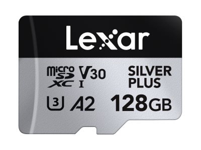 Lexar Lexar SILVER PLUS | 128 GB | microSDXC | Flash memory class 10 LMSSIPL128G-BNANG