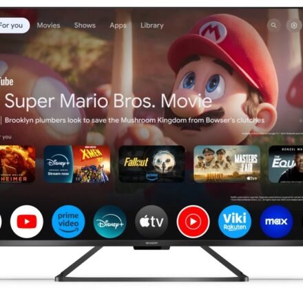 Sharp Sharp 50GR8265E 50" (126cm) 4K Ultra HD QLED Smart Google Frameless TV, 144Hz, Dolby Vision IQ, Dolby Atmos, Harman/Kardon | Sharp 50GR8265E | 50" | Smart TV | Google TV | 4K Ultra HD 50GR8265E