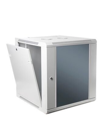 SOMI Networks SOMI Networks | 9U, 19″ Network Wall Cabinet | 9U-60/45C | Gray | With Front Glass Doors; Assembled | Depth: 45 cm 9U-60/45C
