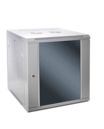 SOMI Networks SOMI Networks | 12U, 19″ Network Wall Cabinet | 12U-60/45C | Gray | With Front Glass Doors; Assembled | Depth: 45 cm 12U-60/45C