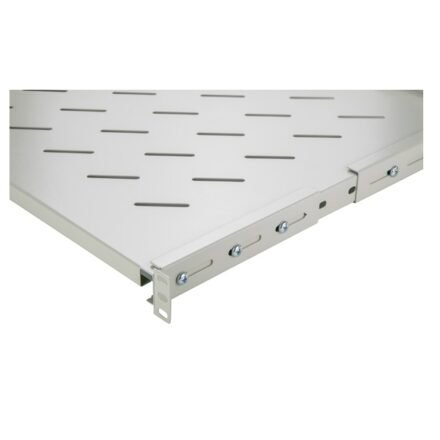 SOMI Networks SOMI Networks | Depth Adjustable Telescopic Shelf for Cabinet Depths 600, 800 | 1U-45-G-Slide | Gray | 1U fixed on four 19” mounting profiles; Max load 50kg | Depth: 45 cm 1U-45-G-Slide