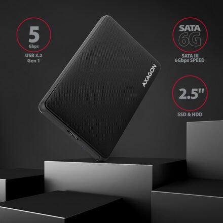 AXAGON AXAGON Screwless USB 3.2 Gen 1 - SATA 6G external box for 2.5" SSD/HDD | EE25-SL EE25-SL
