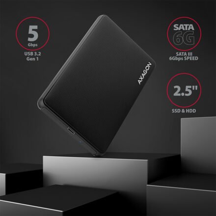 AXAGON AXAGON Screwless USB 3.2 Gen 1 - SATA 6G external box for 2.5" SSD/HDD | EE25-SLC EE25-SLC