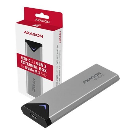 AXAGON AXAGON External SuperSpeed+ USB-C metal box for M.2 NVMe SSD disks having sizes of up 42 to 80 mm | EEM2-UG2 EEM2-UG2