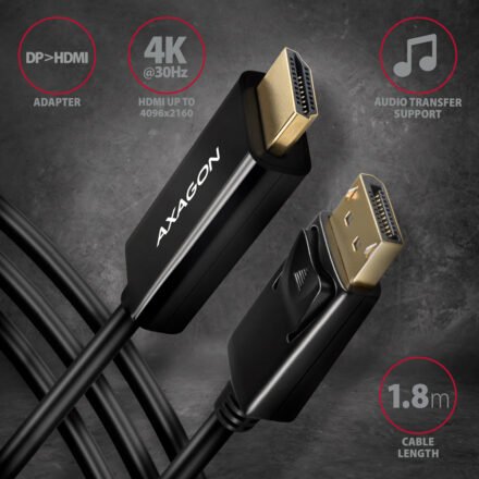AXAGON AXAGON | Active cable | DisplayPort to HDMI | 1.8 m RVD-HI14C2