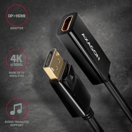 AXAGON AXAGON | Active adapter | DisplayPort to HDMI | 0.15 m RVD-HI14N