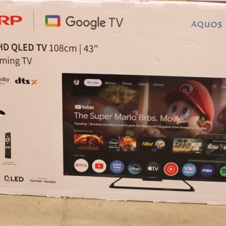 Sharp SALE OUT. Sharp 43GR8265E 43” (108cm) 4K Ultra HD QLED Smart Google Frameless TV, 144Hz, Dolby Vision IQ, Dolby Atmos, Harman/Kardon | Sharp | 43GR8265E | 43" | Smart TV | Google TV | 4K Ultra HD | DAMAGED PACKAGING 43GR8265ESO