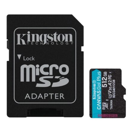 Kingston Kingston | Canvas Go! Plus | 512 GB | microSD | Flash memory class Class 10, UHS-I, U3, V30, A2 SDCG4/512GB
