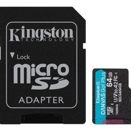 Kingston Kingston | Canvas Go! Plus | 64 GB | SD | Flash memory class Class 10, UHS-I, U3, V30, A2 SDCG4/64GB