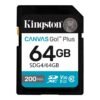 Kingston Kingston | Canvas Go! Plus | 64 GB | SD | Flash memory class Class 10, UHS-I, U3, V30 SDG4/64GB