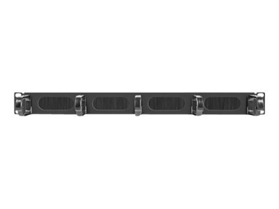 Lanberg Lanberg 19" cable management brush panel 5 rings type B 1U | AK-1203-B | Black AK-1203-B