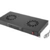 Lanberg Lanberg 19" fan unit/ventilation panel with LCD 2 fans + thermostat 230V | AK-1502-B | Black AK-1502-B