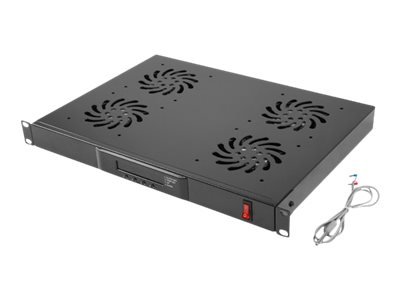 Lanberg Lanberg 19" fan unit/ventilation panel with LCD 4 fans + thermostat 230V | AK-1503-B | Black AK-1503-B