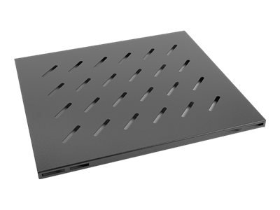 Lanberg Lanberg 19" fixed shelf 1U/465x515mm, max load capacity up to 120kg | AK-1003-B | Black AK-1003-B