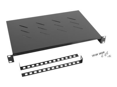 Lanberg Lanberg 19" fixed shelf 1U/483x300mm, max load capacity up to 25kg | AK-1004-B | Black AK-1004-B