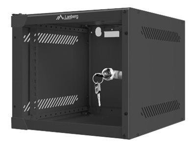 Lanberg Lanberg | Rack cabinet 10" wall-mount 4U/280x310 (flat pack) with glass door | WF10-2304-10B | Black WF10-2304-10B