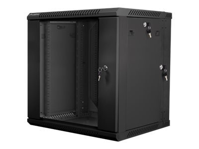 Lanberg Lanberg | Rack cabinet 19" double-section wall-mount 12U/600x600 (flat pack) | WF02-6612-10B | Black WF02-6612-10B