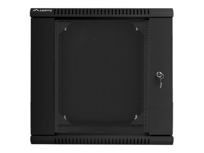 Lanberg Lanberg | Rack cabinet 19" double-section wall-mount 12U/600x600 (flat pack) | WF02-6612-10B | Black WF02-6612-10B