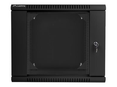 Lanberg Lanberg | Rack cabinet 19" double-section wall-mount 9U/600x600 (flat pack) | WF02-6609-10B | Black WF02-6609-10B
