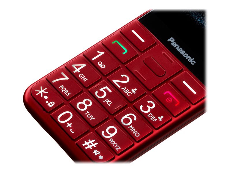 Panasonic Panasonic | KX-TU155EXBN | Red | 2.4 " | TFT-LCD | microSD/microSDHC MB | Bluetooth | USB version micro USB | Built-in camera | Main camera resolution 0.3 MP KX-TU155EXRN