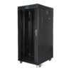 Lanberg Lanberg | Rack cabinet 19" free-standing 27U/800x1000 (flat pack) with glass door, LCD | FF01-8027-12BL | Black FF01-8027-12BL