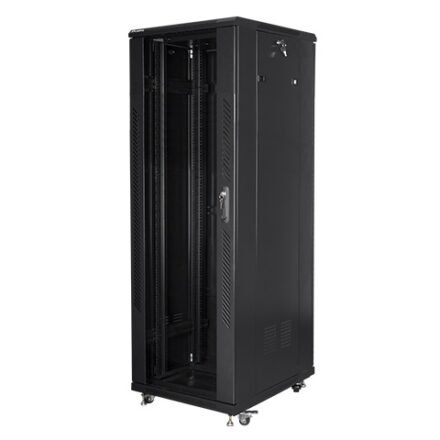 Lanberg Lanberg | Rack cabinet 19" free-standing 37U/600x800 (flat pack) | FF01-6837-12B | Black FF01-6837-12B