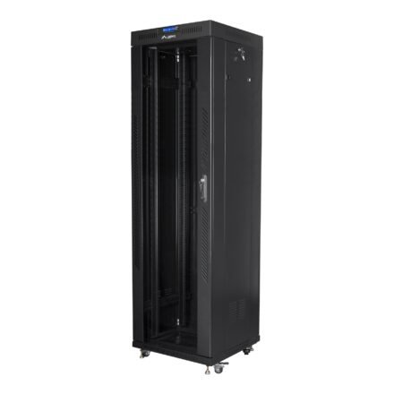 Lanberg Lanberg | Rack cabinet 19" free-standing 42U/600x600 (flat pack) with glass door lCD V2 | FF01-6642-12BL | Black FF01-6642-12BL