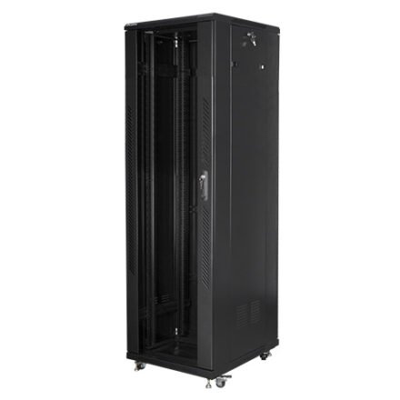 Lanberg Lanberg | Rack cabinet 19" free-standing 42U/600x800 (flat pack) | FF01-6842-12B | Black FF01-6842-12B