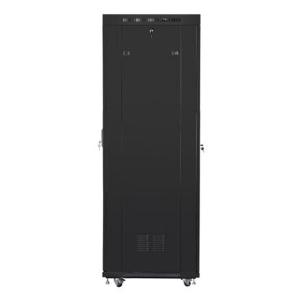 Lanberg Lanberg | Rack cabinet 19" free-standing 42U/600x800 (flat pack) with glass door, LCD | FF01-6842-12BL | Black FF01-6842-12BL