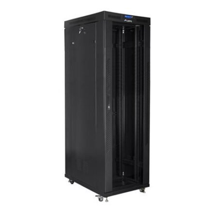 Lanberg Lanberg | Rack cabinet 19" free-standing 42U/800x1000 (flat pack) with glass door, LCD | FF01-8042-12BL | Black FF01-8042-12BL