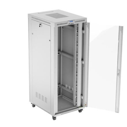 Lanberg Lanberg | Rack cabinet 19" free-standing 42U/800x1000 (flat pack) with glass door, LCD | FF01-8042-12SL | Grey FF01-8042-12SL
