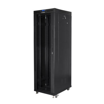 Lanberg Lanberg | Rack cabinet 19" free-standing 42U/800x800 (flat pack) with glass door, LCD | FF01-8842-12BL | Black FF01-8842-12BL