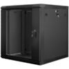 Lanberg Lanberg | Rack cabinet 19" wall-mount 12U/600x600 (flat pack) with glass door | WF01-6612-10B | Black WF01-6612-10B