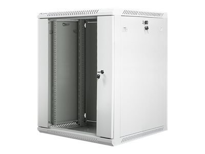 Lanberg Lanberg | Rack cabinet 19" wall-mount 15U/600x600 (flat pack) with glass door | WF01-6615-10S | Grey WF01-6615-10S